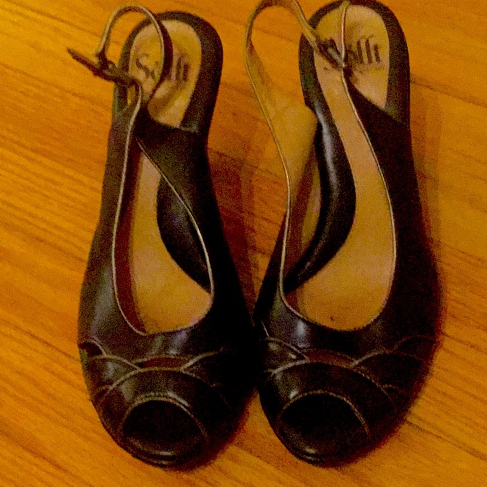 Sofft black heeled sandals